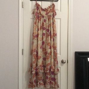 Sleeveless floral maxi dress